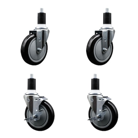Service Caster Assure Parts 190WTCPK4 Replacement Caster Set, 4PK ASS-SCC-EX20S514-PPUBBLK-2-TLB-2-112
